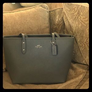 Grey new original coach purse